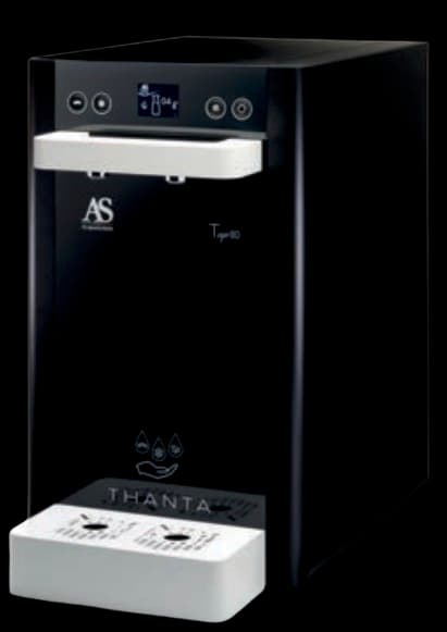 Erogatore d'acqua Thanta T80 Double Up, colore nero con base bianca
